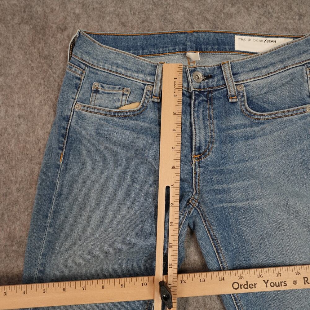 Rag and Bone Jeans Women 25 Dre Rove Wash Skinny Raw Hem Denim 29" - Picture 3 of 10
